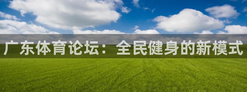 广东体育论坛：全民健身的新模式